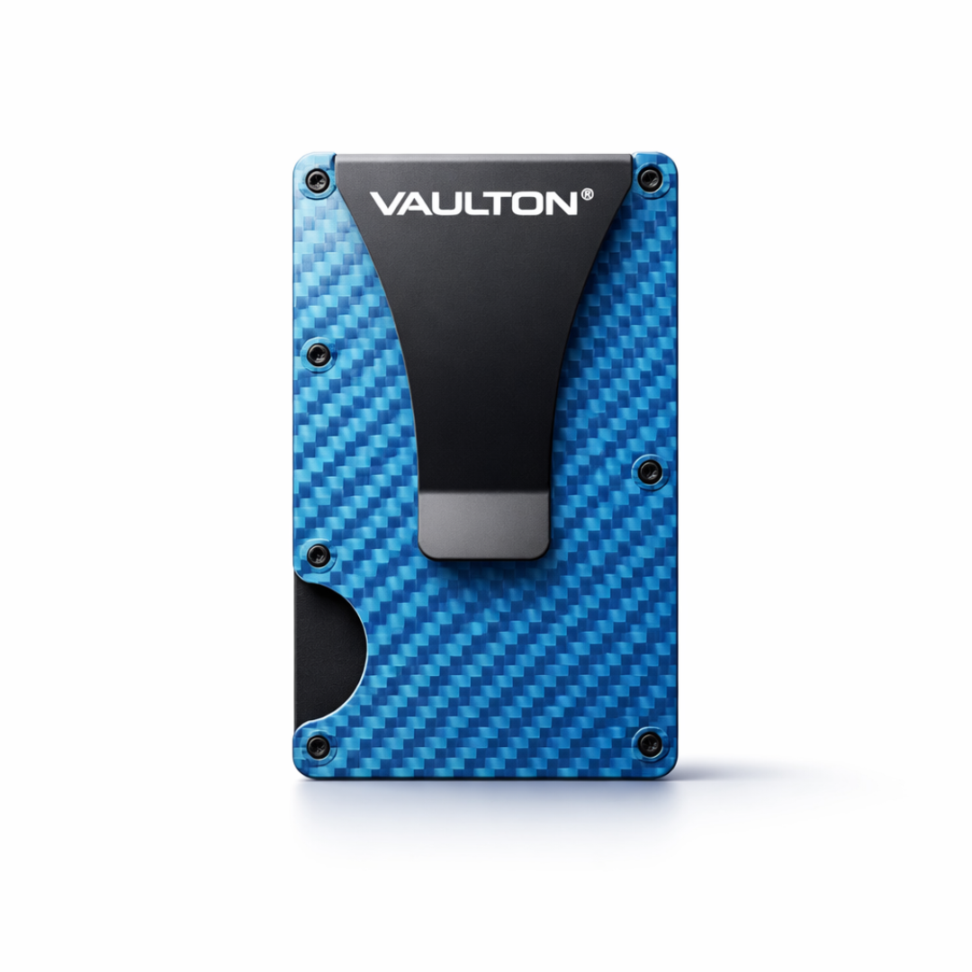Billetera VAULTON® Carbono Celeste