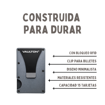Billetera VAULTON® Gris Oscuro