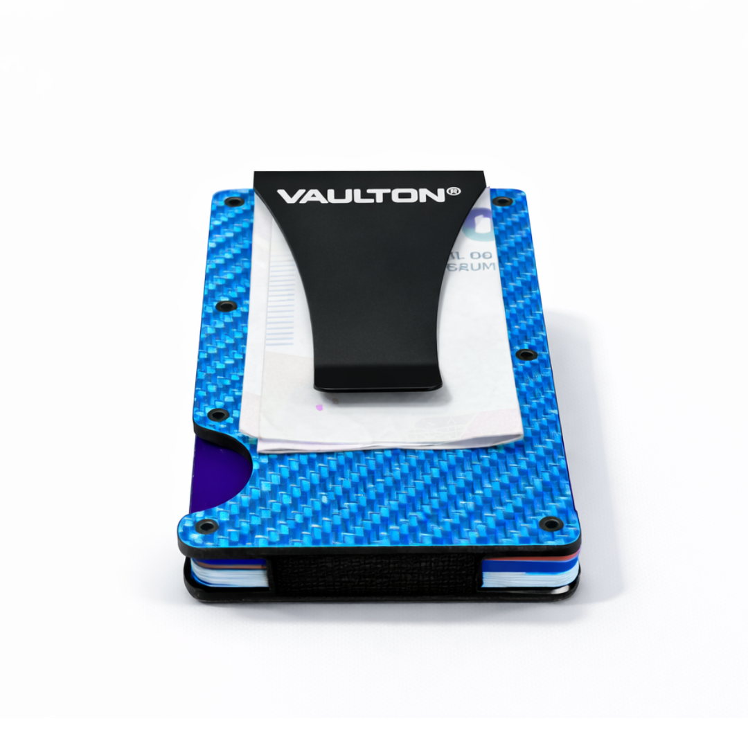 Billetera VAULTON® Carbono Celeste